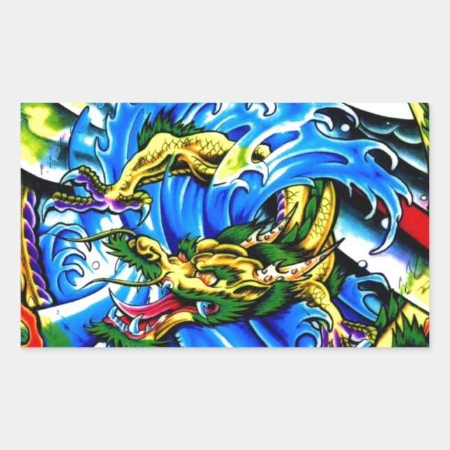 Neo Jap Dragon Tattoo Sticker (Front)