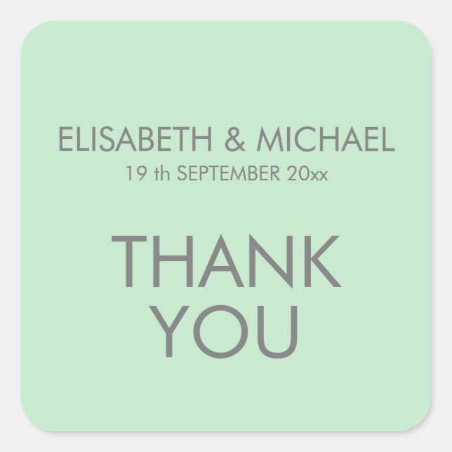 Neo mint chic simple minimalist trendy square sticker (Front)