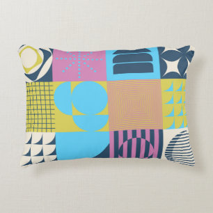 Neo Modernism artwork pattern made with abstract g Accent Pillow