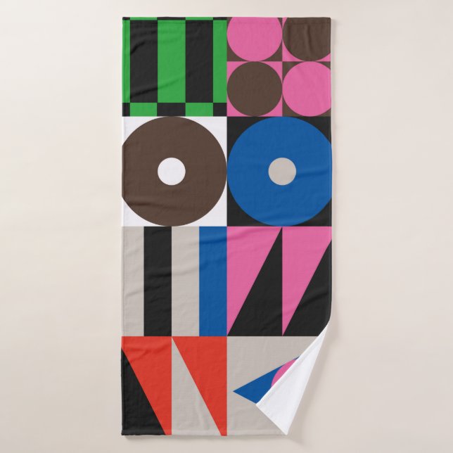 Neo Modernism artwork pattern made with abstract g Bath Towel (Bath Towel)