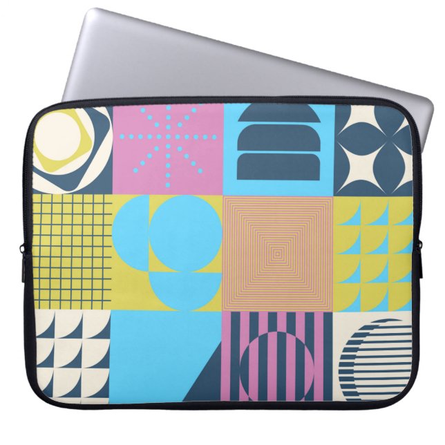 Neo Modernism artwork pattern made with abstract g Laptop Sleeve (Front)