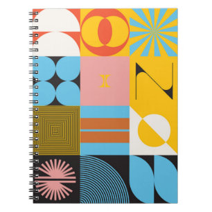 Neo Modernism artwork pattern made with abstract g Notebook