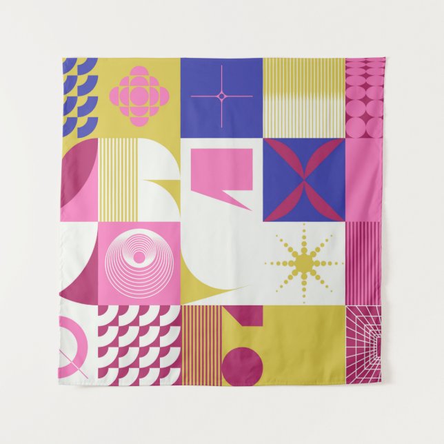 Neo Modernism artwork pattern made with abstract g Tapestry (Front)
