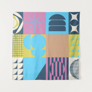 Neo Modernism artwork pattern made with abstract g Tapestry