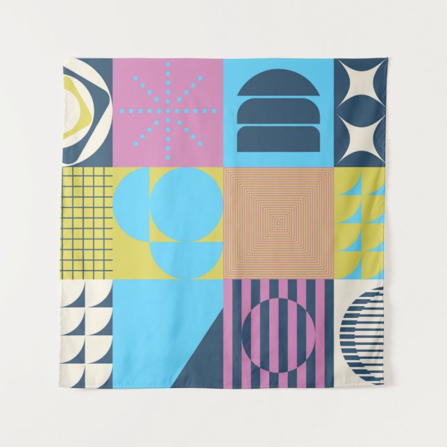 Neo Modernism artwork pattern made with abstract g Tapestry (Front)