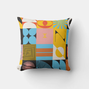 Neo Modernism artwork pattern made with abstract g Throw Pillow