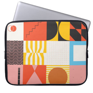Neo Modernism artwork pattern made with abstract v Laptop Sleeve