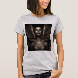 "Neo-Noir Seraph: A Mid-Century Terran Angel in th T-Shirt