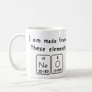 Neo periodic table name mug