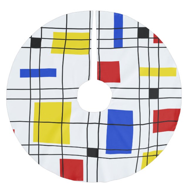 Neo-Plasticism Brushed Polyester Tree Skirt (Front)