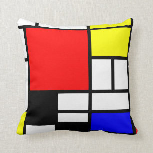 Neo-plasticism Mondrian style 3 modern Throw Pillow