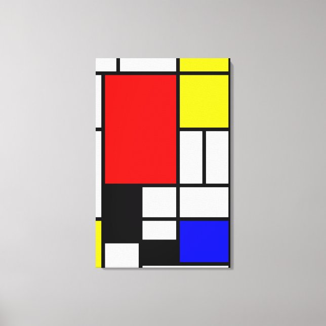 Neo-plasticism Mondrian style Canvas Print (Front)