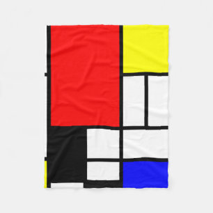 Neo-plasticism Mondrian style Fleece Blanket