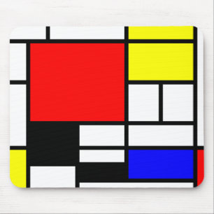 Neo-plasticism Mondrian style Mouse Pad