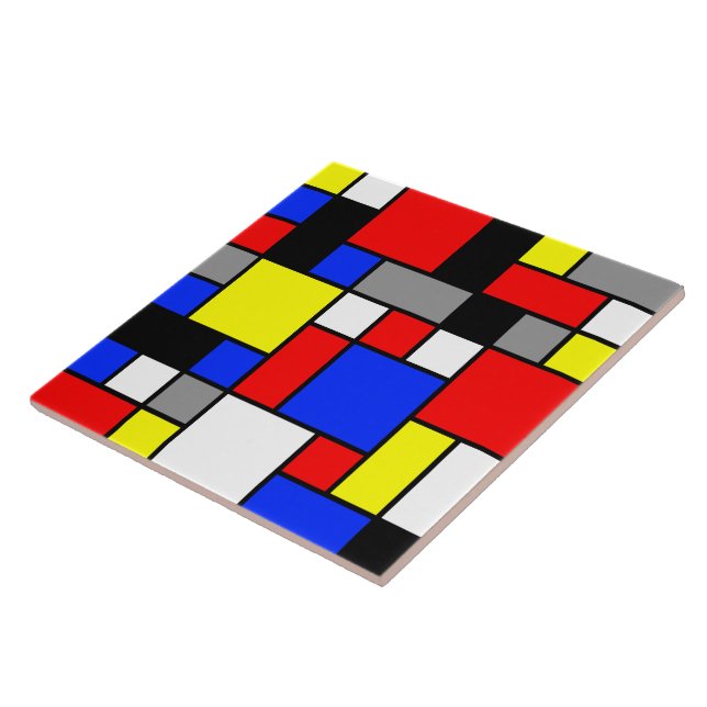 Neo-Plasticism No. 3 Art Tile (Side)