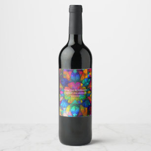NEO Stained Glass Wine Label
