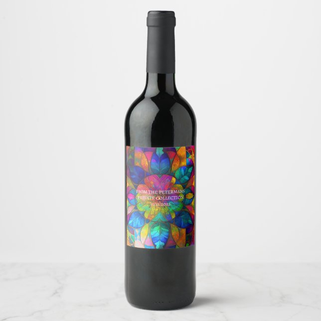 NEO Stained Glass Wine Label (Front)