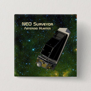 NEO Surveyor Asteroid Hunter 2 Inch Square Button
