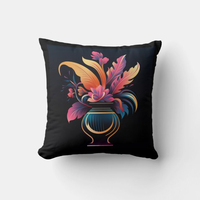 NEO VASE #1 THROW PILLOW (Front)