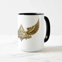 NeoAnkh Egyptian Eye of Horus Gold Winged Pyramid