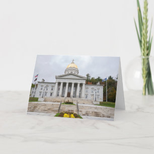 neoclassical state capitol building in montpelier card