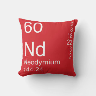 Neodymium Throw Pillow