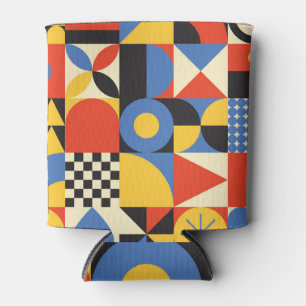 Neogeo style, geometric seamless pattern. can cooler