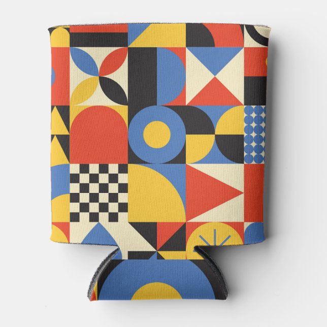 Neogeo style, geometric seamless pattern. can cooler (Front)