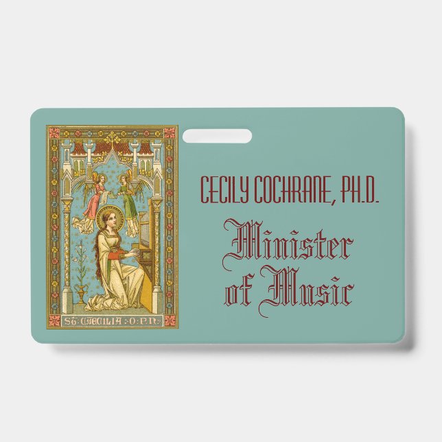 NeoGothic St. Cecilia of Rome (BNG 02) Badge (Front)
