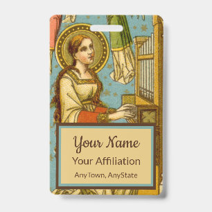 NeoGothic St. Cecilia of Rome (detail; BNG 02) Badge