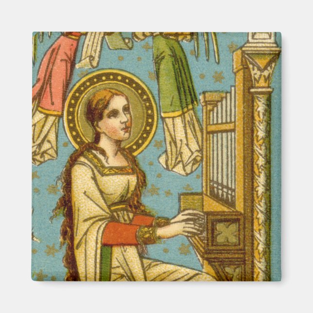NeoGothic St. Cecilia of Rome (detail; BNG 02) Magnet (Front)