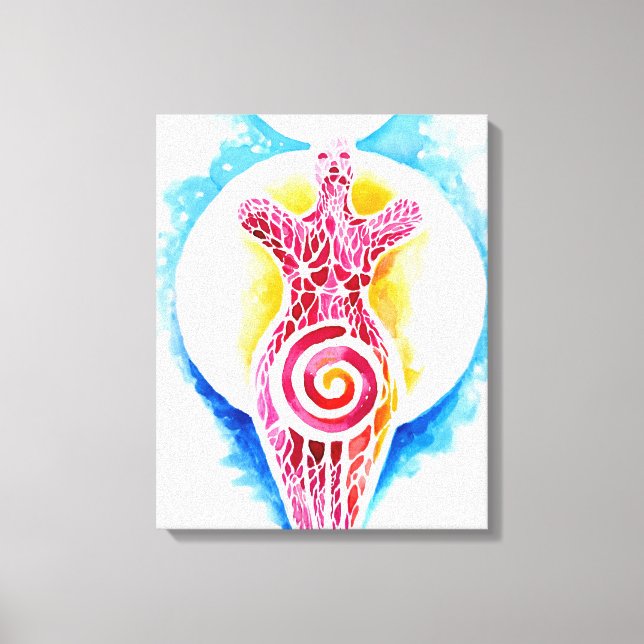 Neolithic goddess of fertility with the sun and th canvas print (Front)