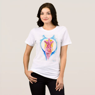 Neolithic goddess of fertility with the sun and th Tri-Blend shirt