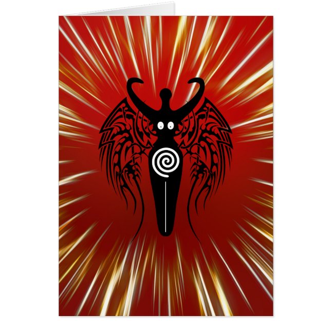 Neolithic Nature Goddess with tribal Wings! (Front)