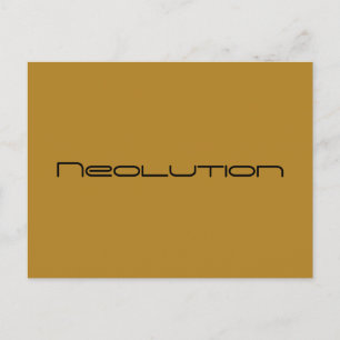 Neolution from Orphan Black, geometric font Postcard