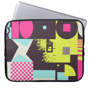 Neomodern aesthetics of brutalism design poster co laptop sleeve