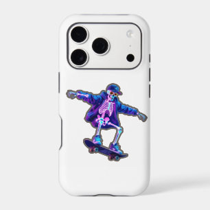 Neon 3D Skeleton Skateboarding – Funny Streetwear 