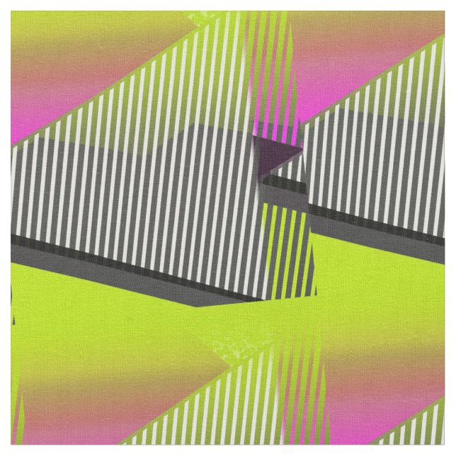Neon 80s Abstract Pattern Fabric (Close Up)