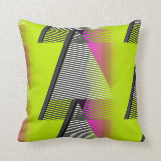 Neon 80s Pattern Throw Pillow