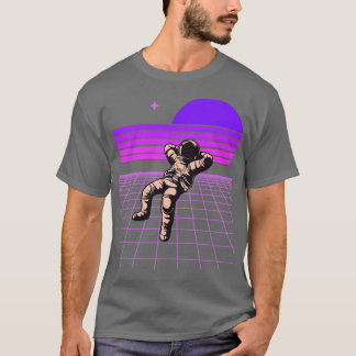 Neon 80s Retro Spaceman Design T-Shirt