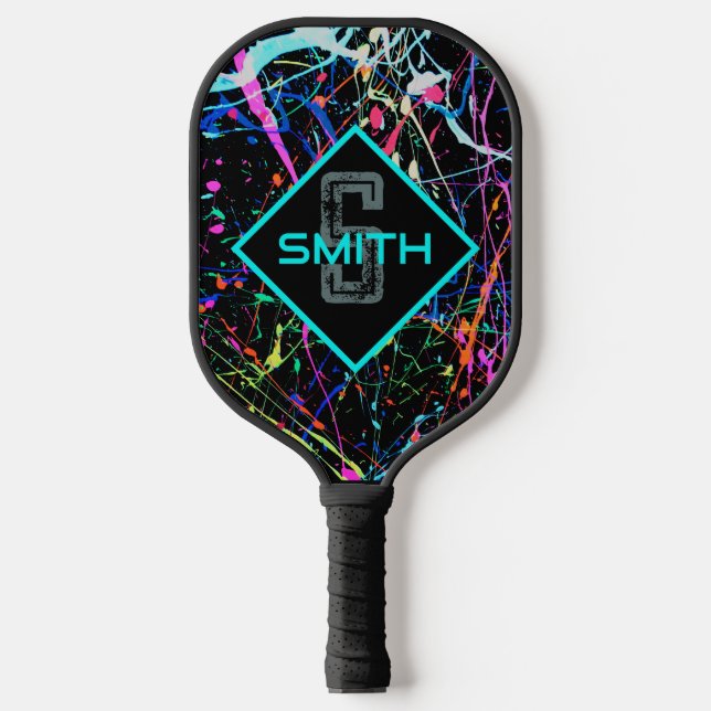 Neon 90s Party  Pickleball Paddle (Front)