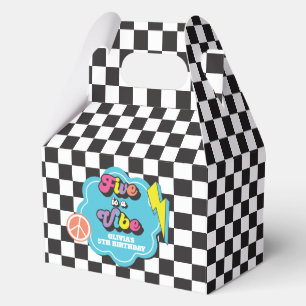 Neon 90s Retro Five is a Vibe 5th Birthday Favor Box