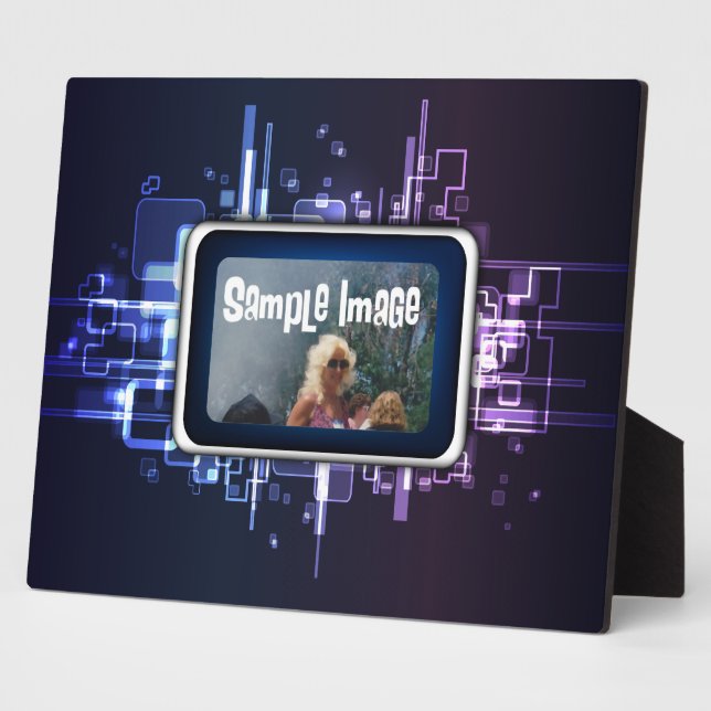 Neon Abstract Art Plaque (Side)