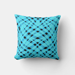 Neon, abstract , black ,blue throw pillow
