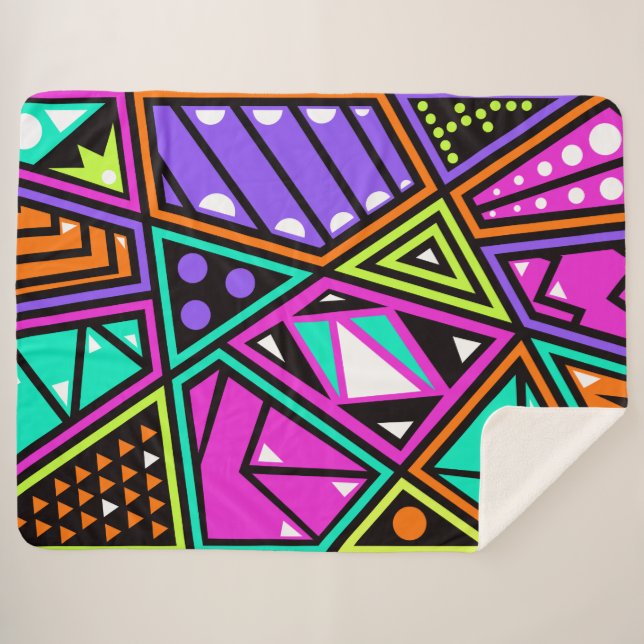 neon abstract blanket (Front (Horizontal))