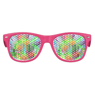 Neon Abstract Daisies with Vivid Colours Kids Sunglasses