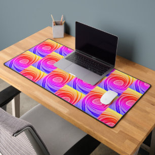 Neon Abstract Design Client Desk Mat