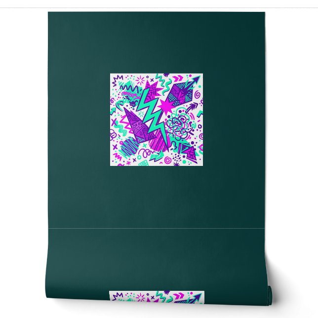 Neon Abstract Geometric Pattern Smooth Wallpaper (Unrolling)