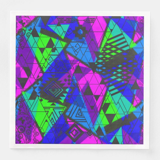 Neon abstract . napkin (Front)