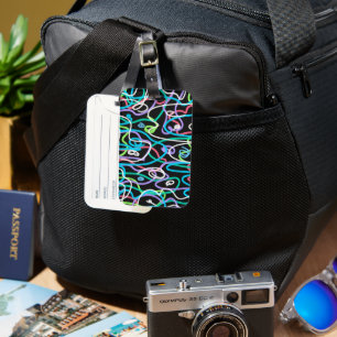 Neon Abstract Painting  Luggage Tag